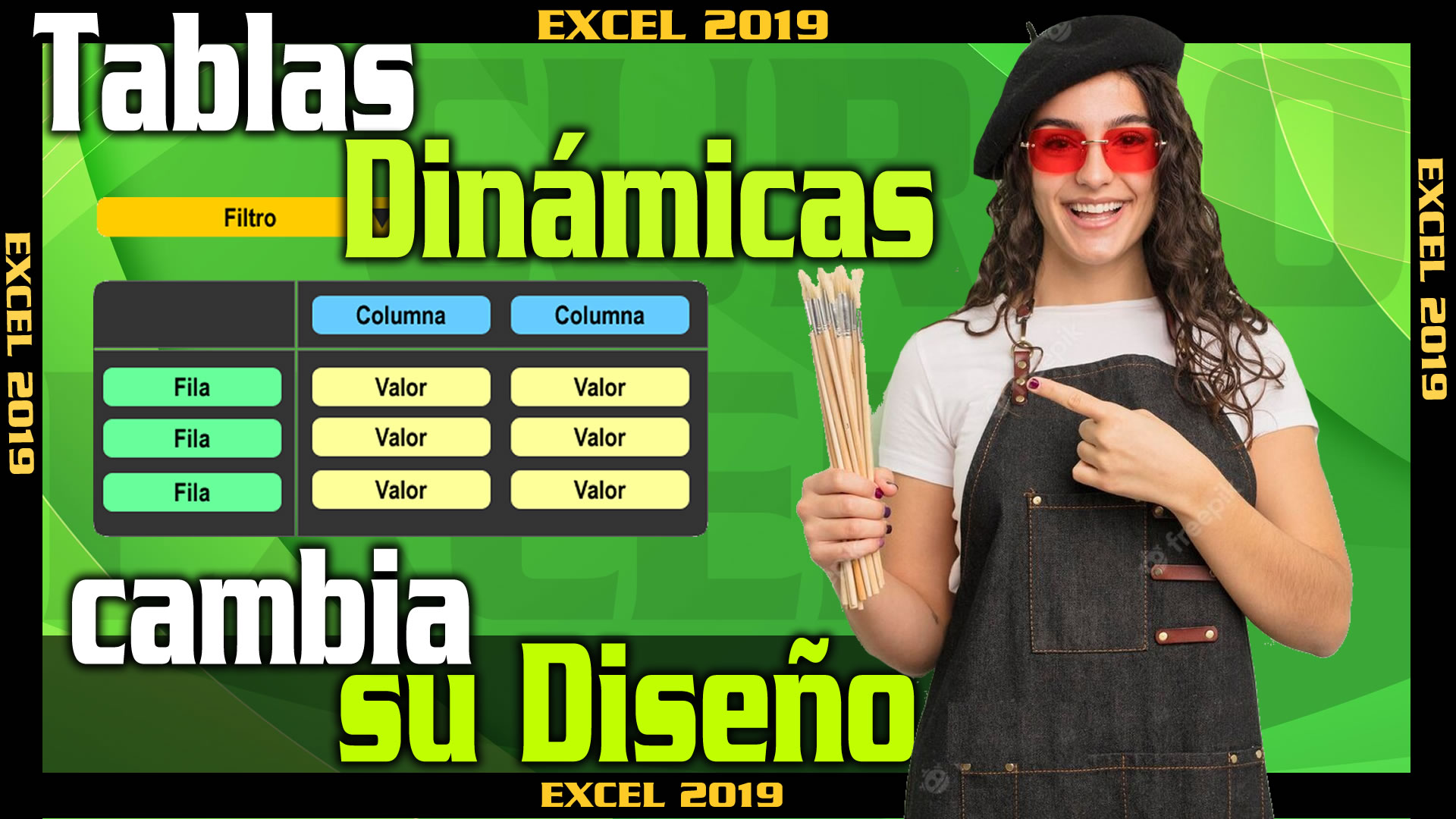 Como cambiar el diseño de una tabla dinámica en Excel para principiantes