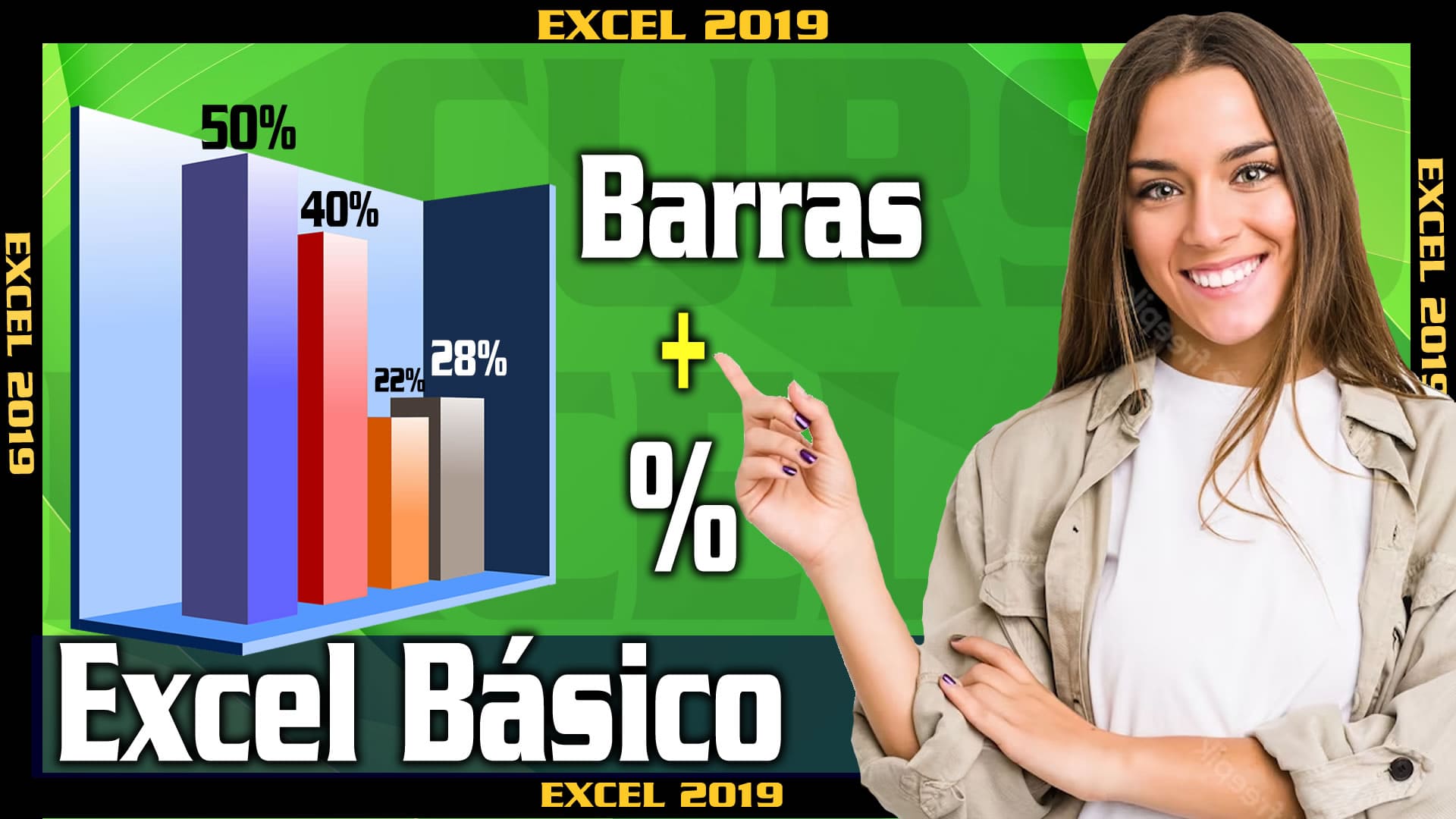Como hacer un diagrama de barras con porcentajes en Excel - aprender excel desde cero huaquillas